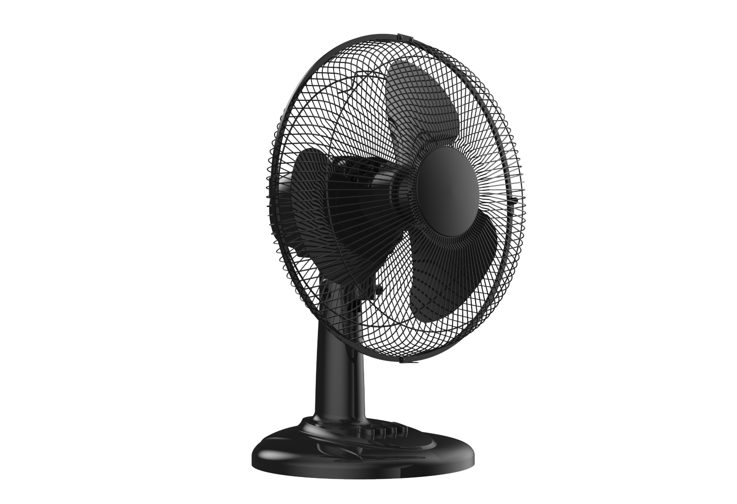 slide 6 of 6, Utilitech 12-in 120-Volt 3-Speed Indoor Black Oscillating Desk Fan, 1 ct