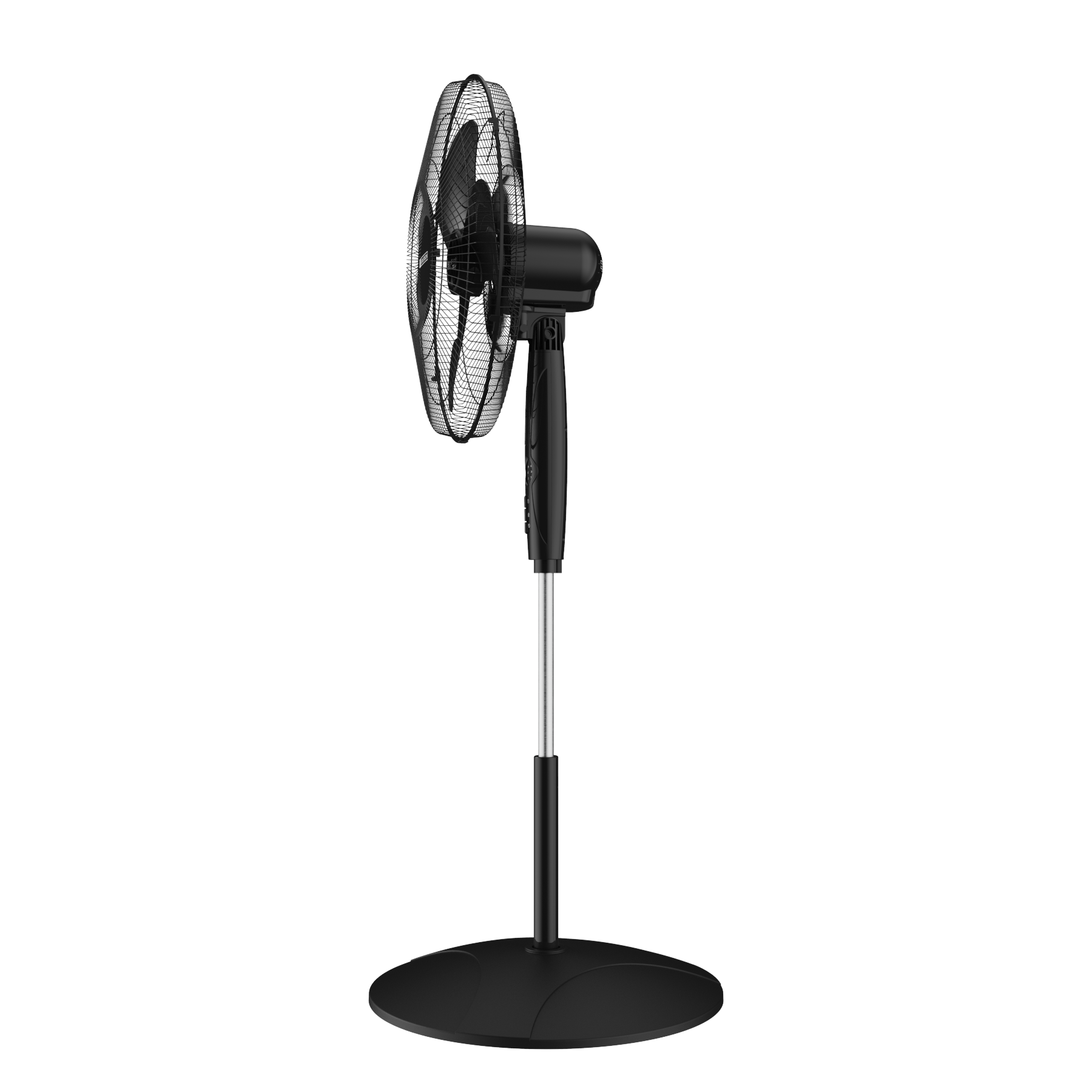 slide 3 of 6, Utilitech 18-in 120-Volt 3-Speed Indoor Black Oscillating Pedestal Fan with Remote, 1 ct