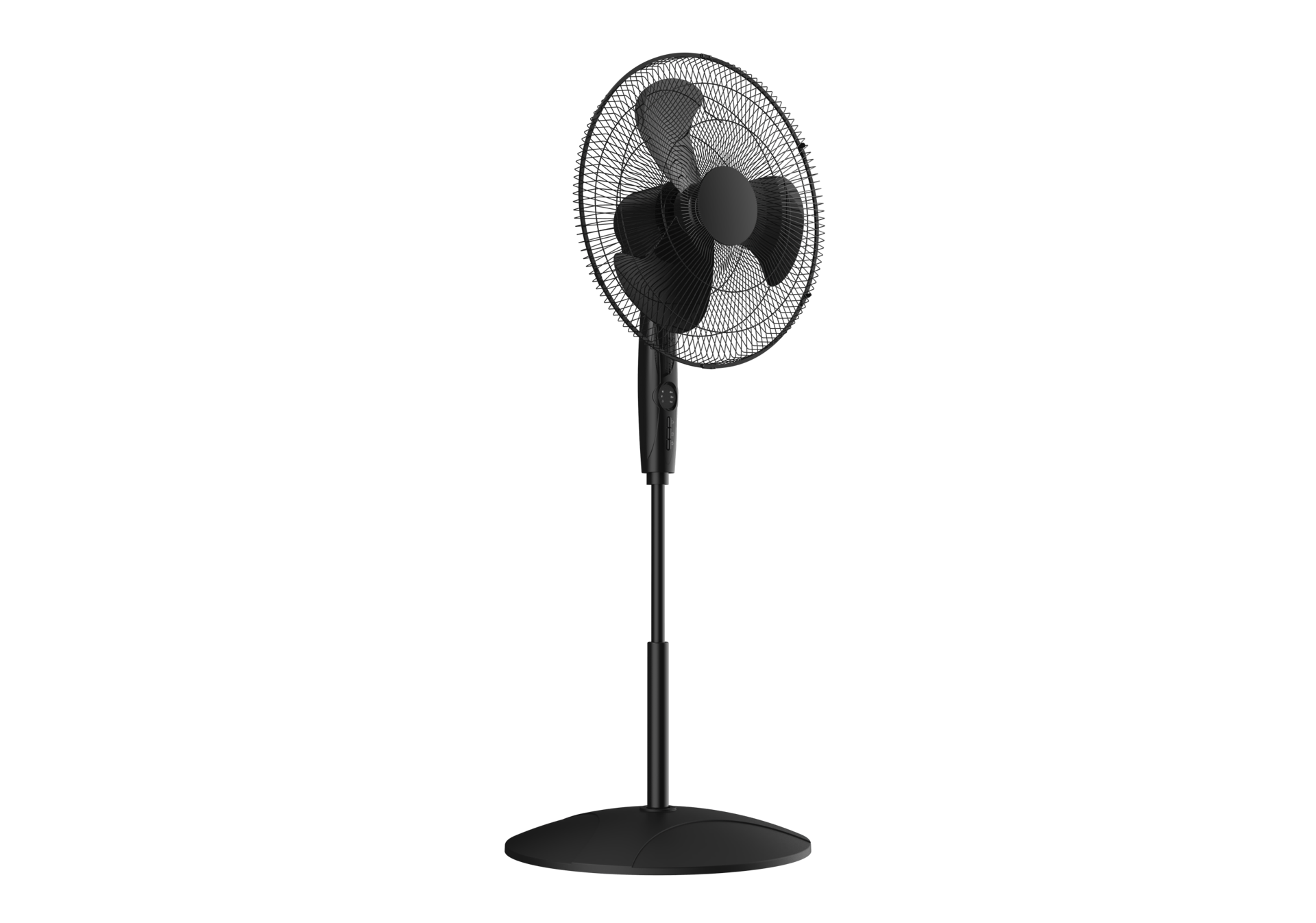 slide 4 of 6, Utilitech 18-in 120-Volt 3-Speed Indoor Black Oscillating Pedestal Fan with Remote, 1 ct