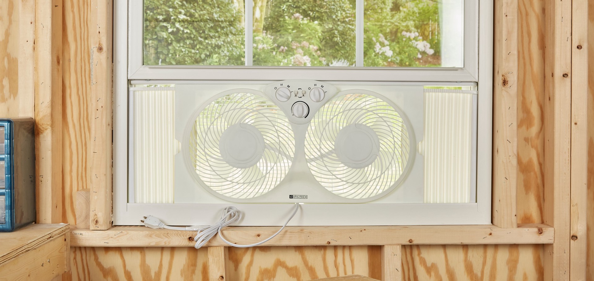 slide 2 of 6, Utilitech 9-in 120 -Volt 3 -Speed Indoor White Window Fan, 1 ct