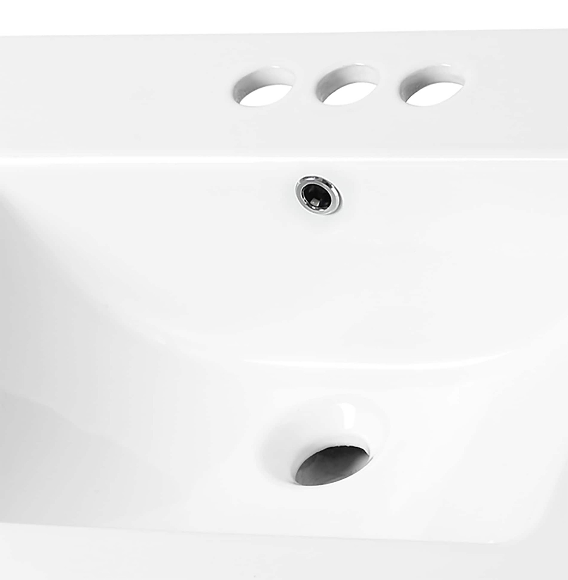 slide 4 of 6, allen + roth Ramsgate Vitreous China 18.5-in Drop-in Rectangular Traditional White Bathroom Sink, 1 ct