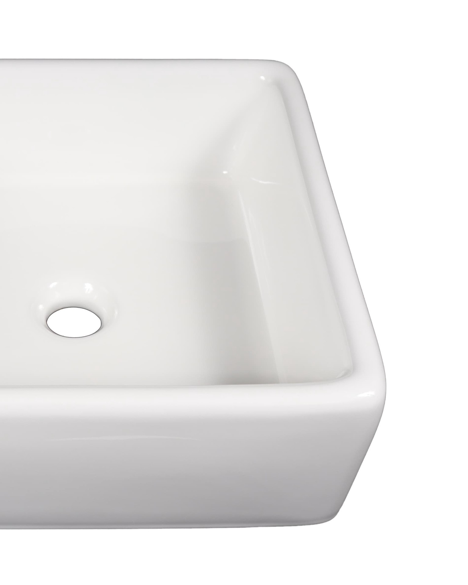 slide 4 of 6, allen + roth Wilton Vitreous China 15.16-in Vessel Square Modern White Bathroom Sink, 1 ct