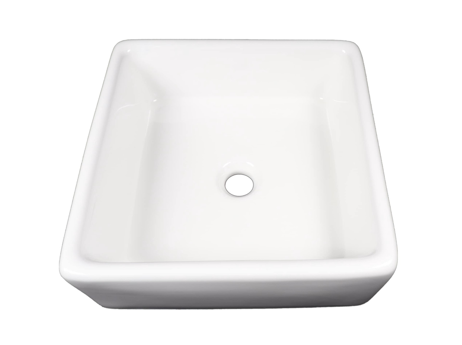 slide 5 of 6, allen + roth Wilton Vitreous China 15.16-in Vessel Square Modern White Bathroom Sink, 1 ct