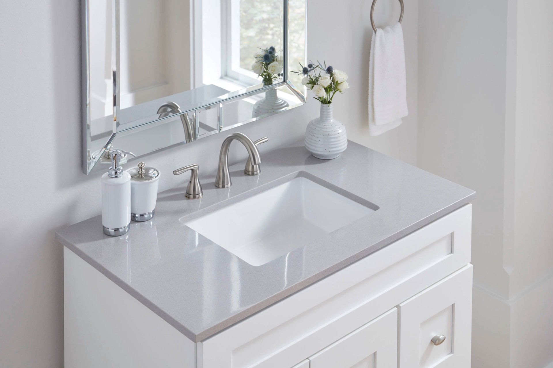 slide 3 of 6, allen + roth Vitreous China 15.75-in Undermount Rectangular Traditional White Bathroom Sink, 1 ct
