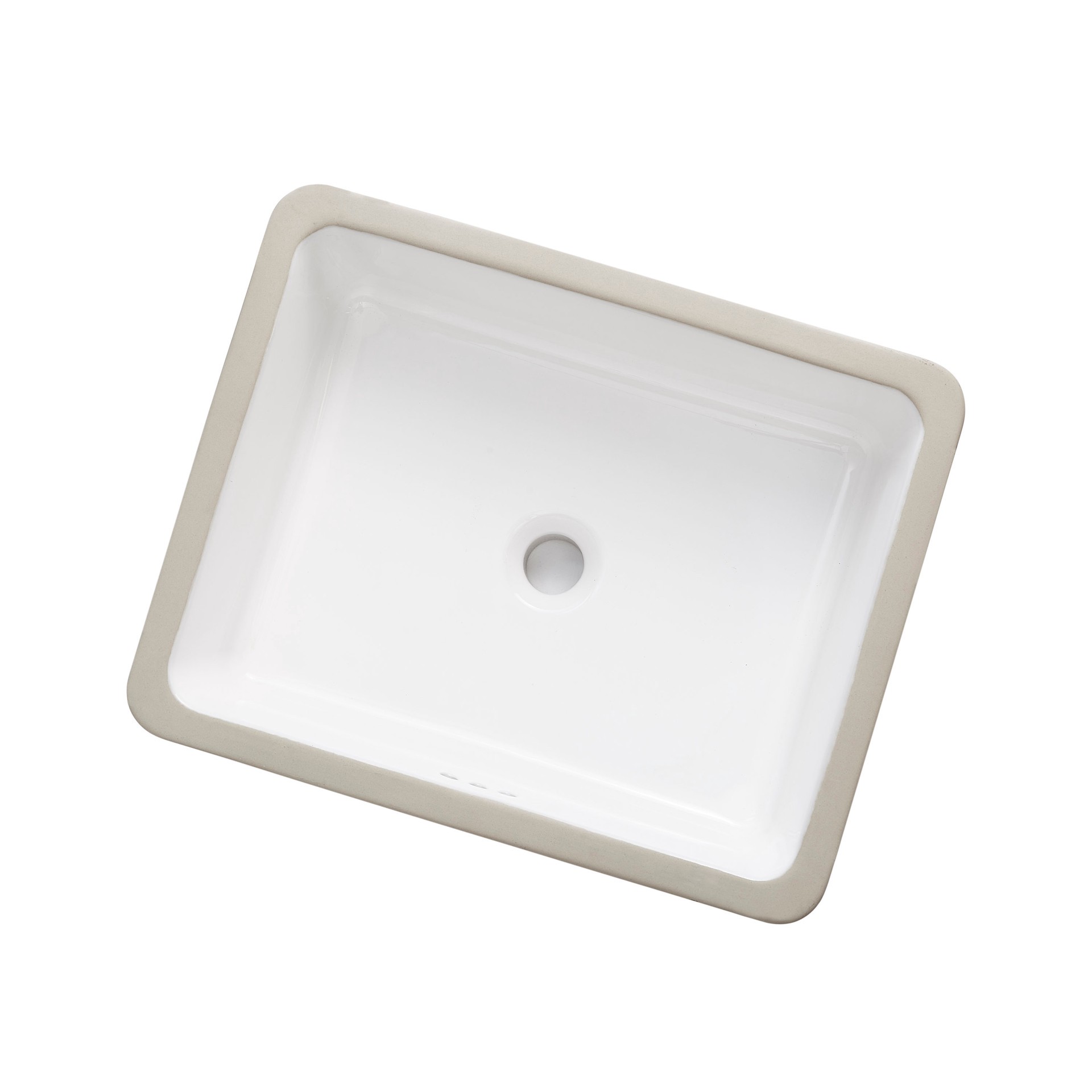 slide 4 of 6, allen + roth Vitreous China 15.75-in Undermount Rectangular Traditional White Bathroom Sink, 1 ct
