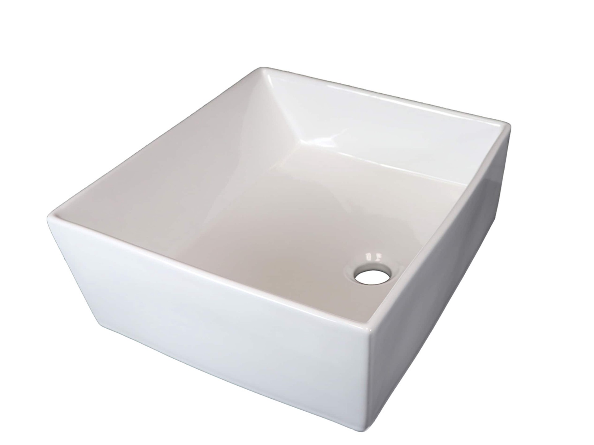 slide 6 of 6, allen + roth Whitchurch Vitreous China 15.75-in Vessel Rectangular Farmhouse White Bathroom Sink, 1 ct