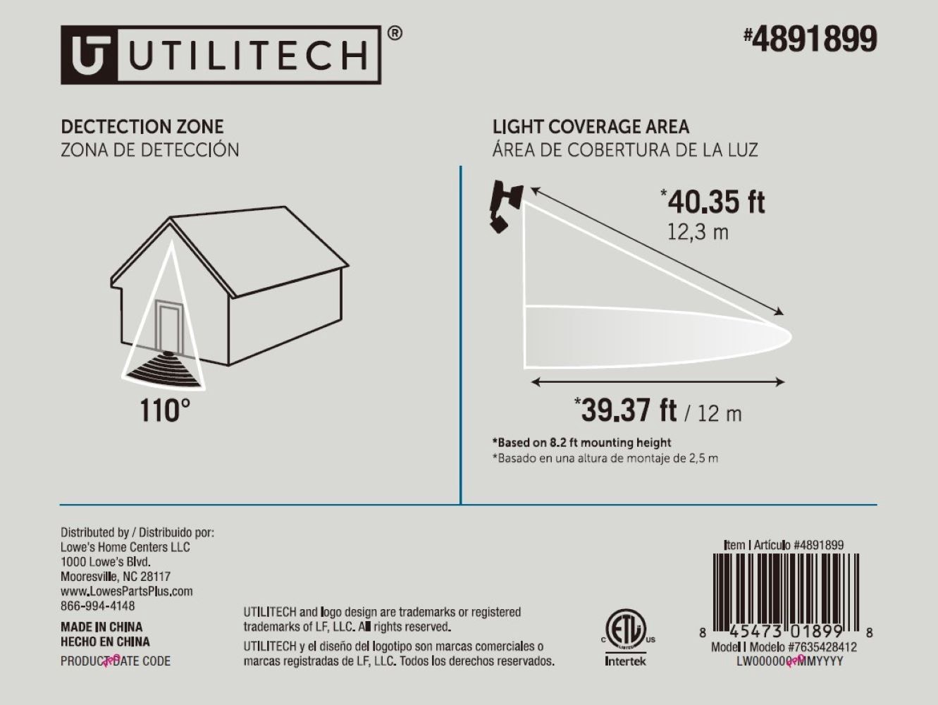 slide 6 of 6, Utilitech 110 -Degree 150 -Wattage Equivalent Hardwired LED Bronze 2 -Head Motion-Activated Flood Light with Timer 3200 -Lumen, 1 ct