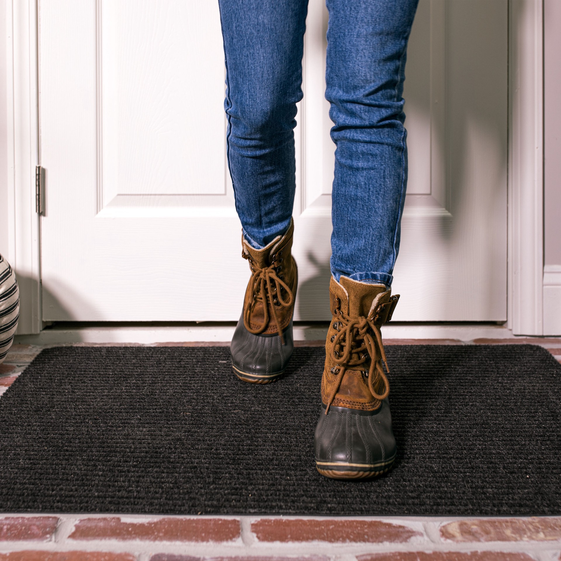 slide 6 of 6, Project Source 60-in x 36-in Charcoal Non-Slip Grip Outdoor Utility Mat, 1 ct