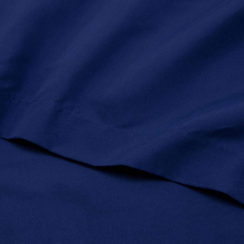 slide 3 of 4, King Microfiber Sheet Set Sapphire - Room Essentials™: Polyester, Peached Finish, OEKO-TEX Certified, Fits 15" Mattress, 1 ct