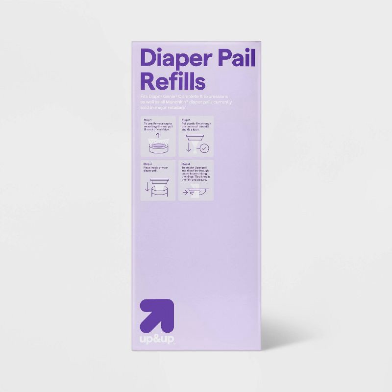 slide 4 of 6, Diaper Pail Refill Bags - 8pk - up&up™, 8 ct
