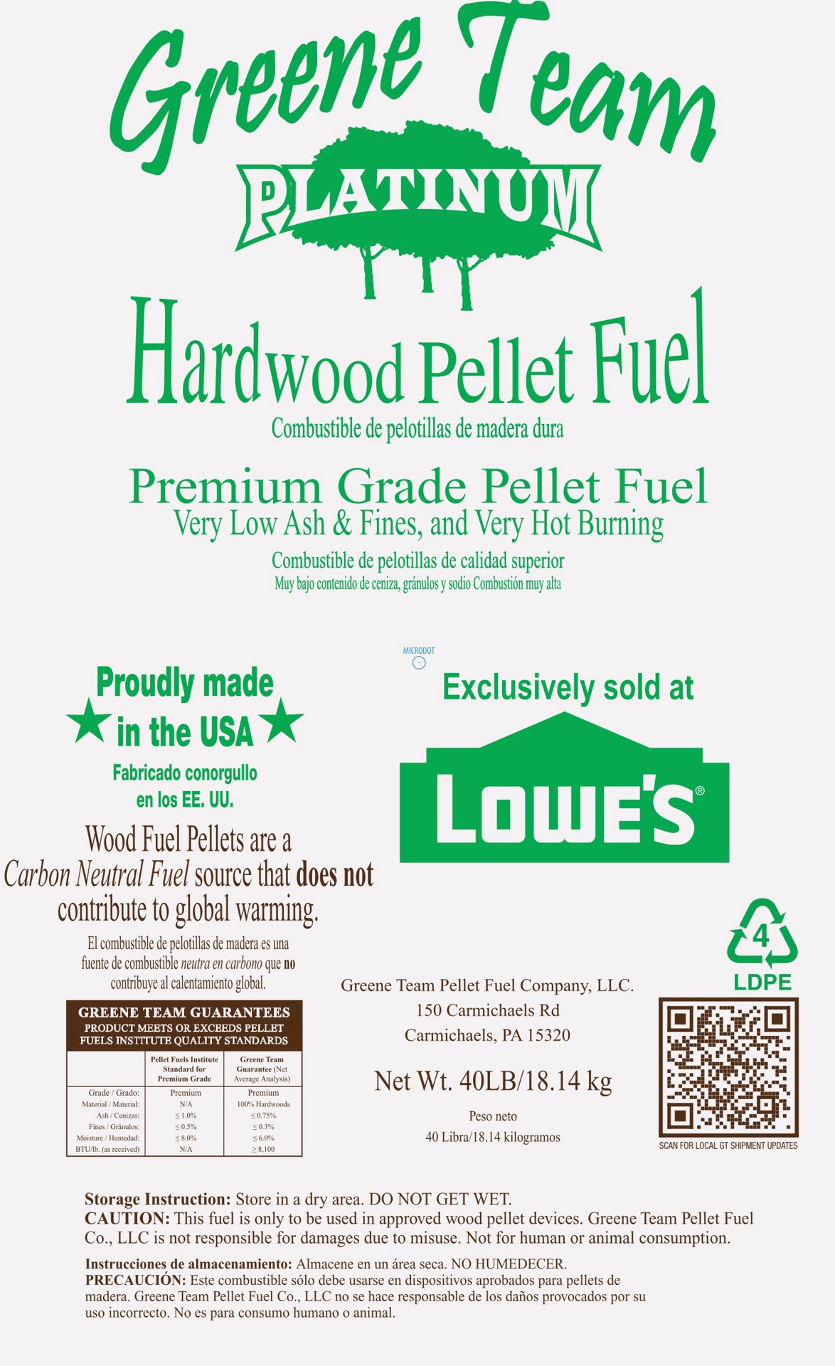 slide 2 of 4, Greene Team 40-lb Heating Wood Pellets, 1 ct