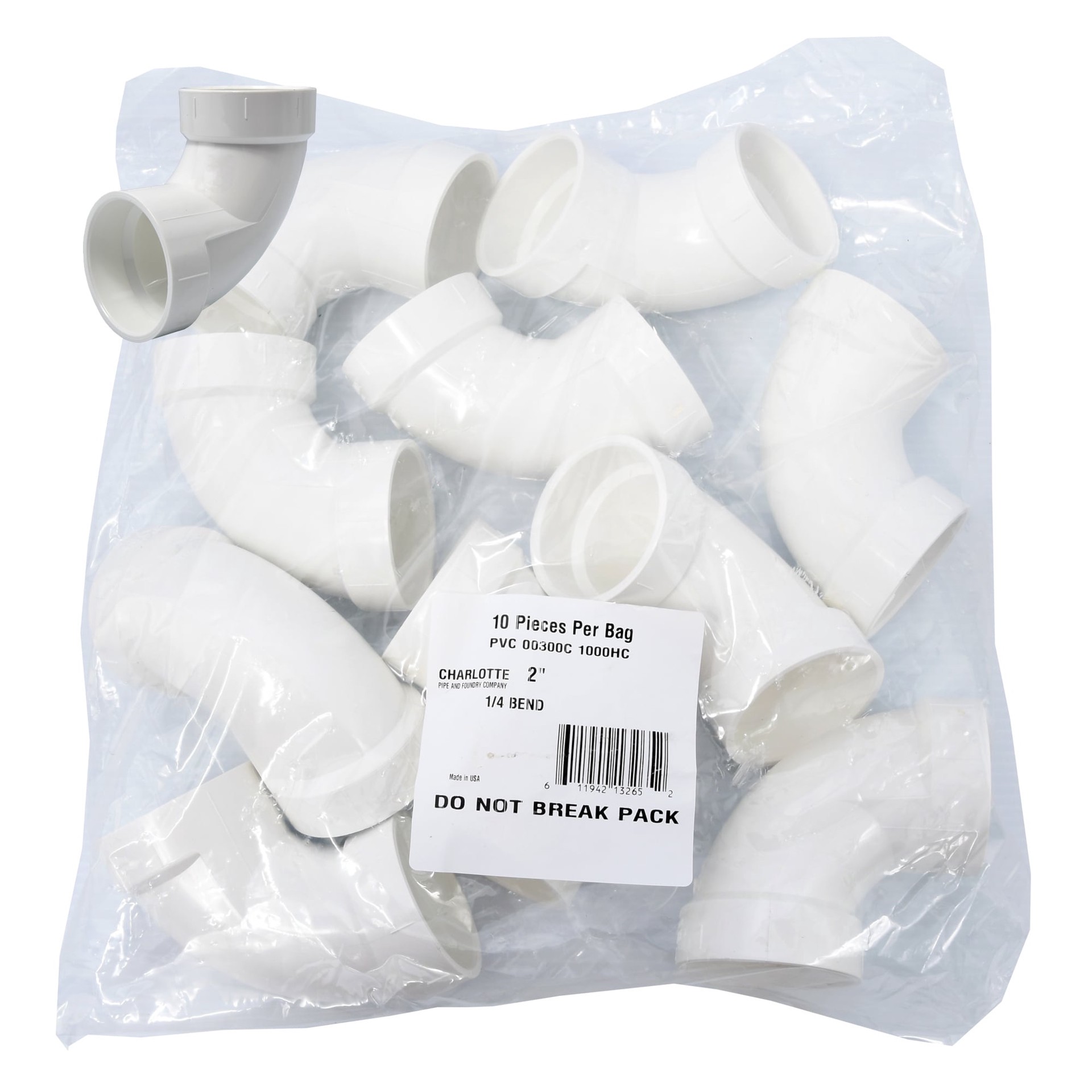 slide 2 of 6, Charlotte Pipe 2-in 90-Degree PVC DWV Elbow (10-Pack), 1 ct