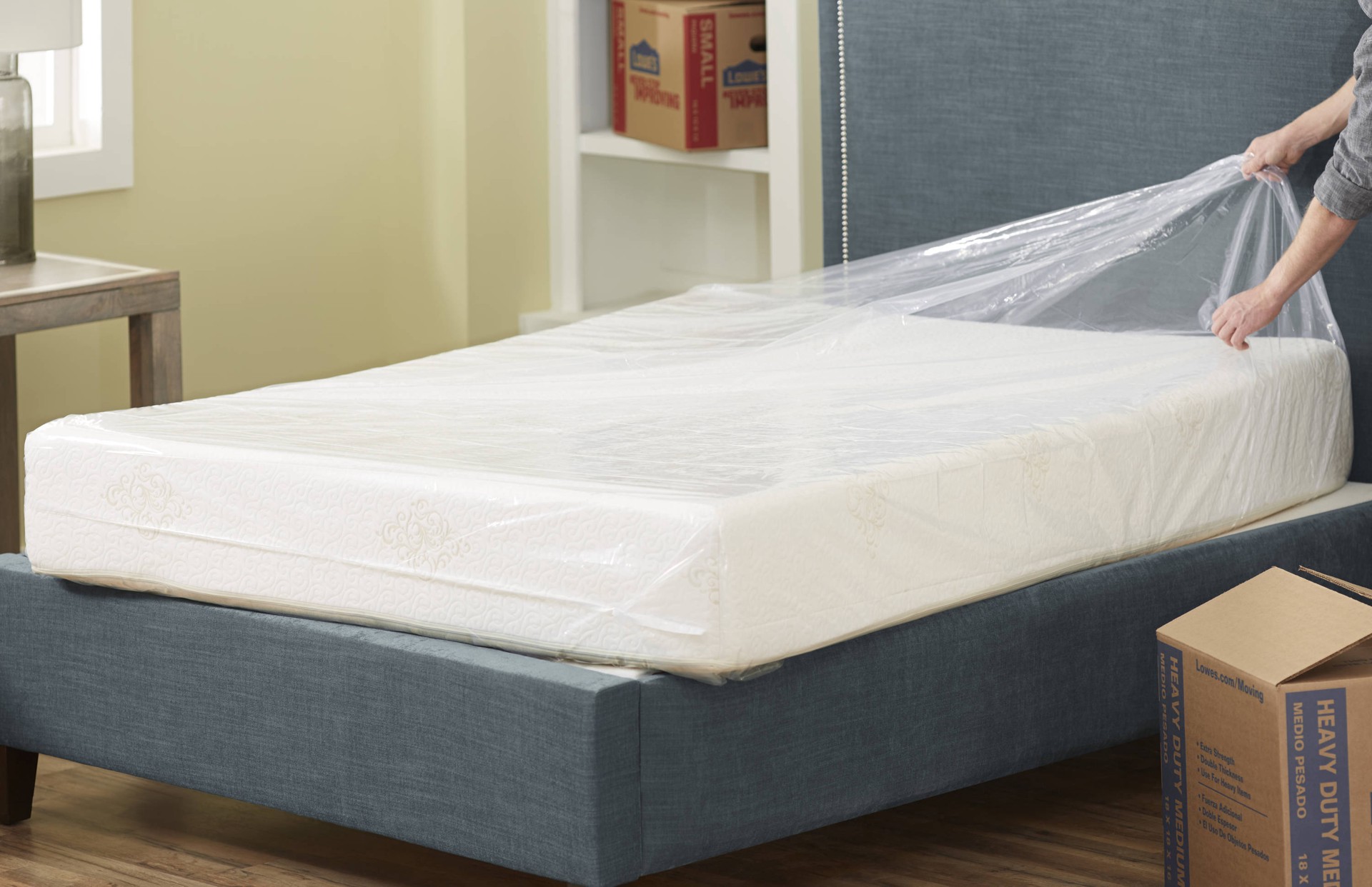 slide 3 of 3, Blue Hawk 14-in D Plastic Queen/King Encasement Mattress Cover, 1 ct