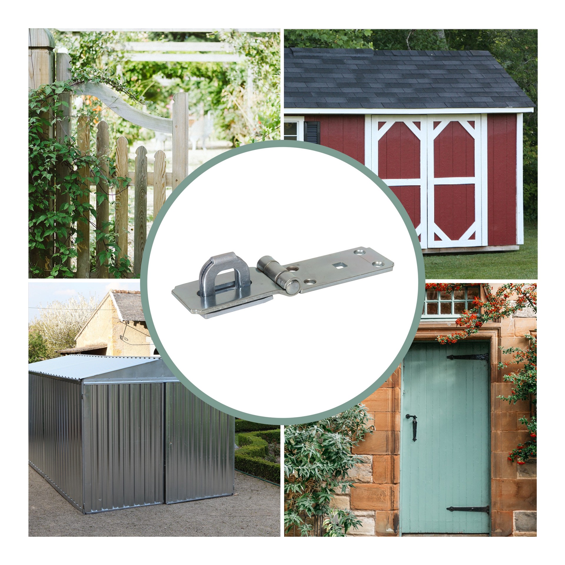 slide 5 of 5, RELIABILT 4-1/2-in Zinc Double hinge hasps, 1 ct