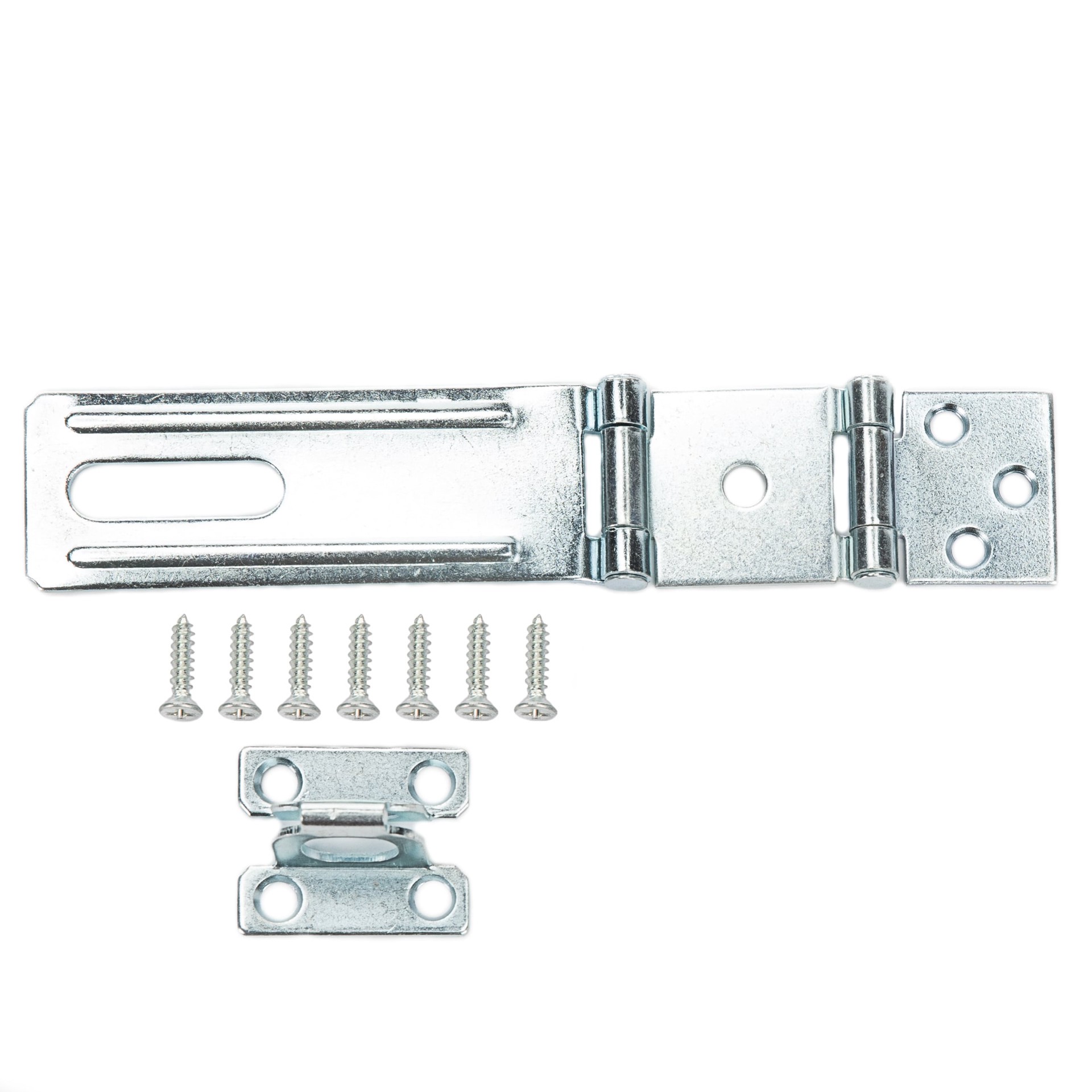 slide 1 of 5, RELIABILT 4-1/2-in Zinc Double hinge hasps, 1 ct