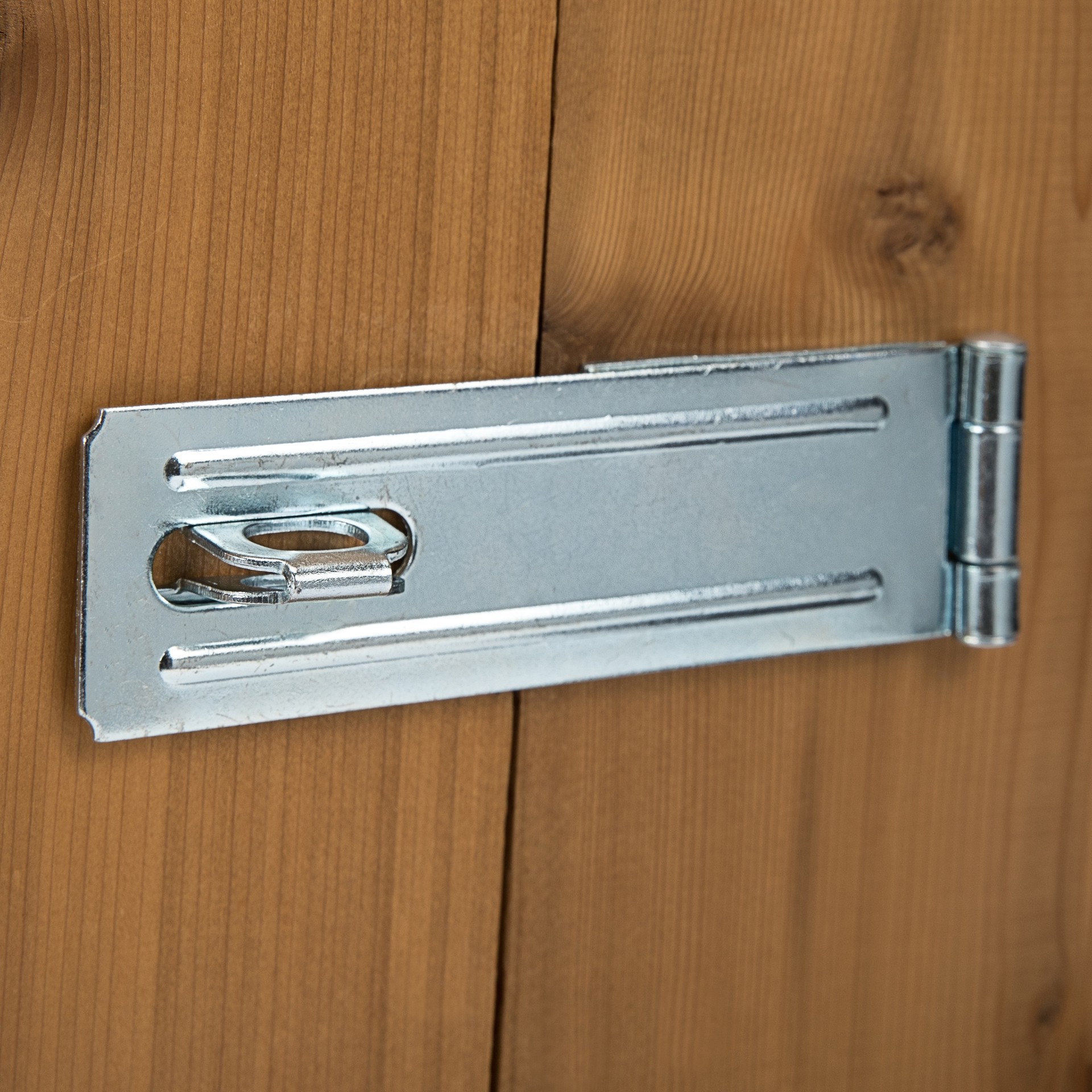 slide 2 of 6, RELIABILT 6-in Zinc Fixed staple hasps, 1 ct