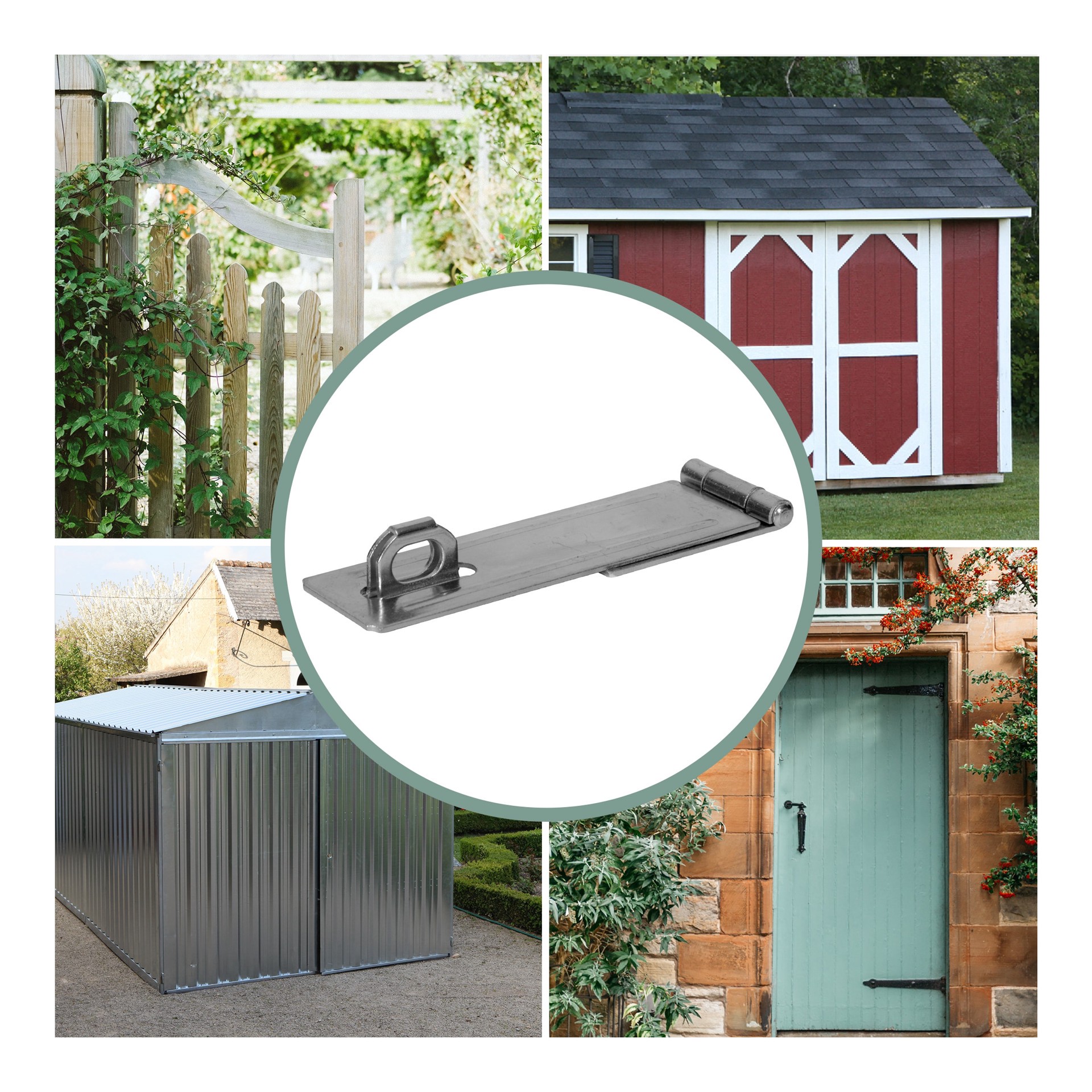 slide 6 of 6, RELIABILT 6-in Zinc Fixed staple hasps, 1 ct