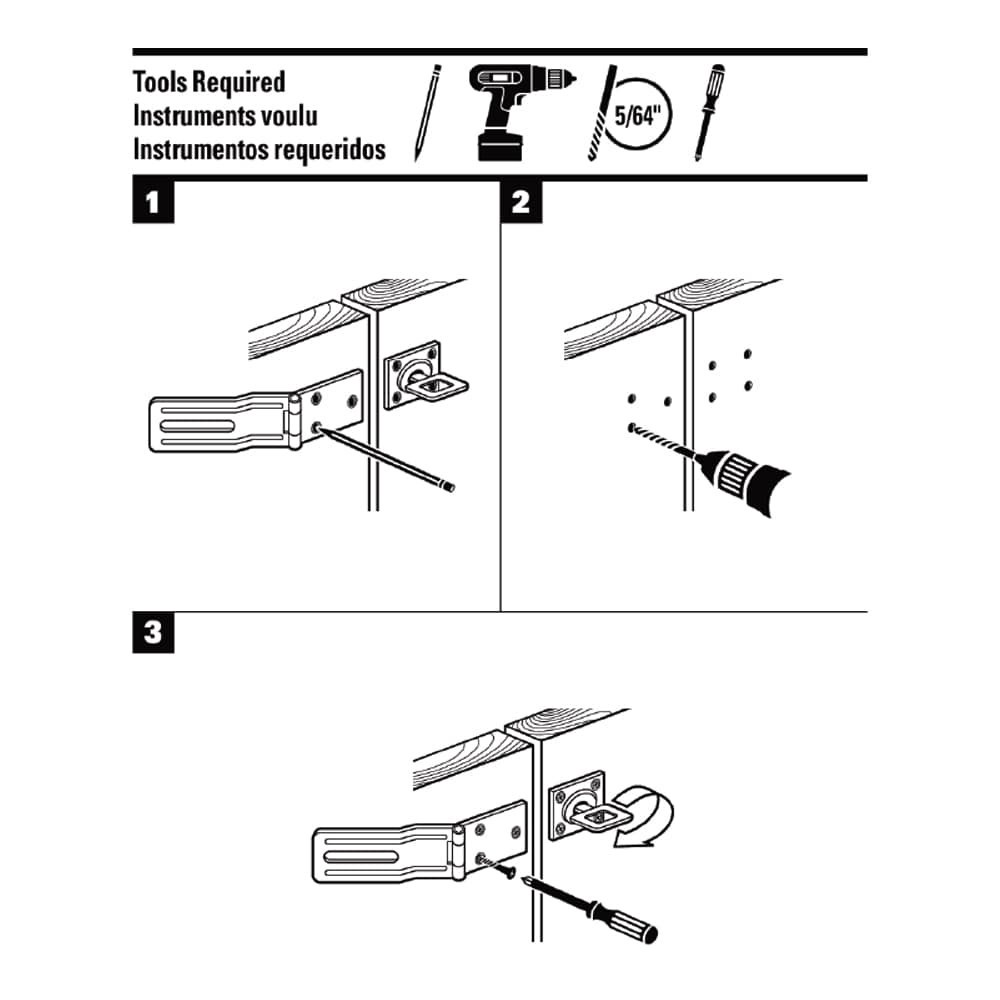 slide 5 of 6, RELIABILT 6-in Zinc Swivel hasps, 1 ct