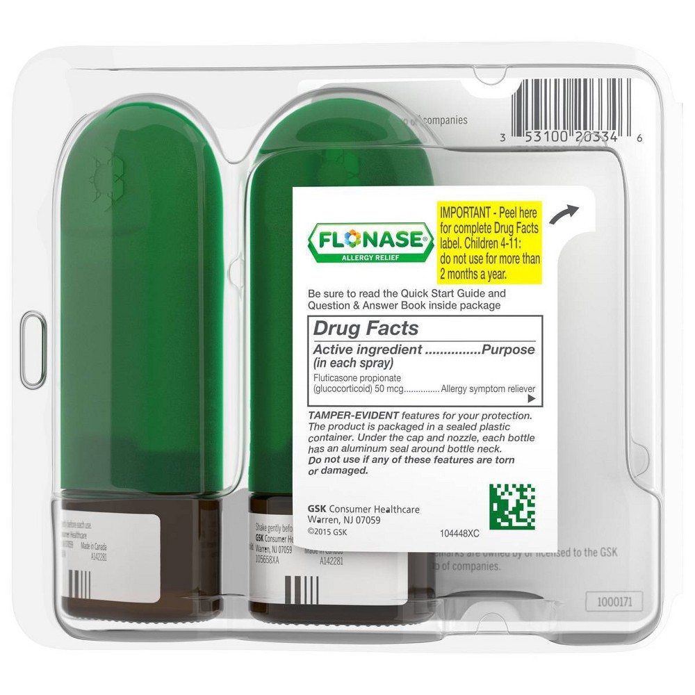 slide 8 of 8, Flonase Allergy Relief Nasal Spray - Fluticasone Propionate - 1.24 fl oz, 1.24 fl oz