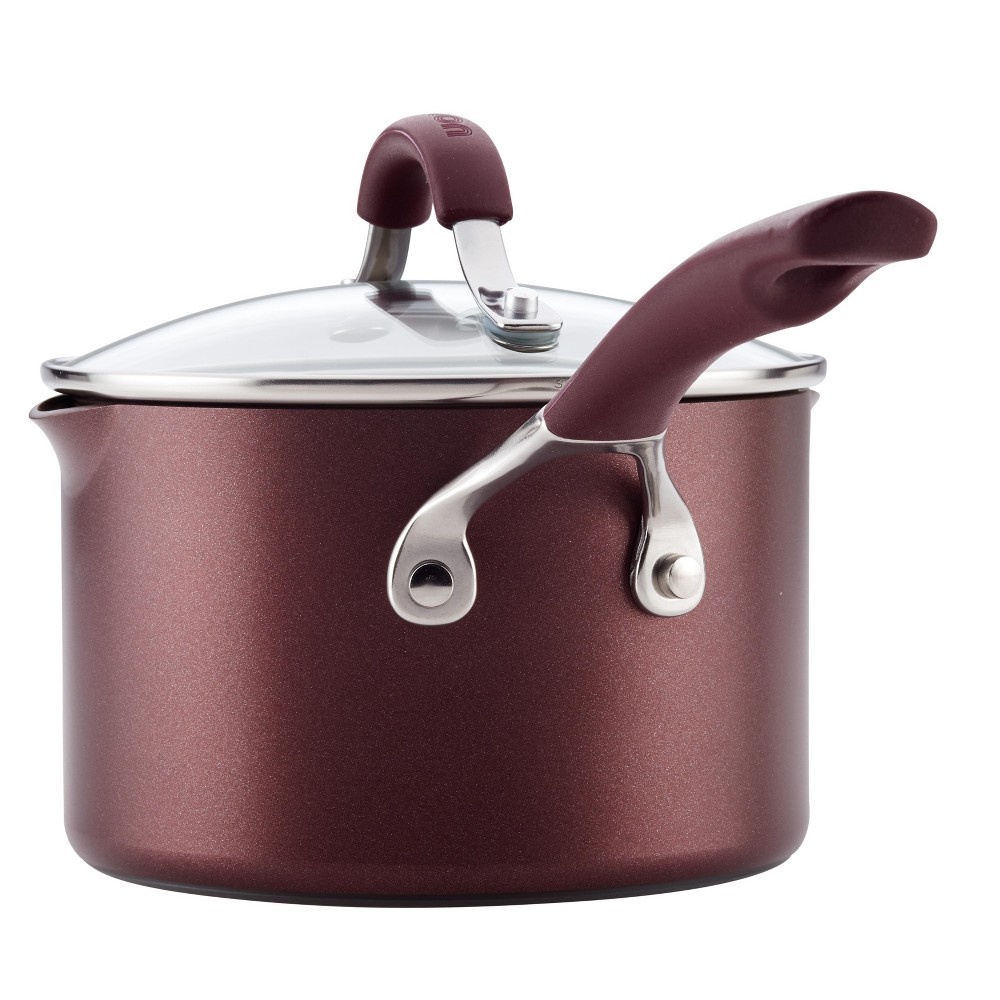 slide 4 of 6, Circulon Innovatum Hard-Anodized Nonstick Covered Saucepan Merlot, 2 qt