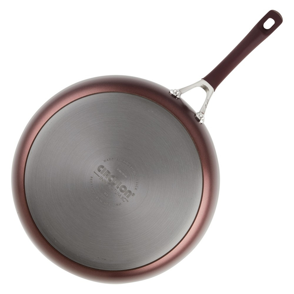 slide 3 of 4, Circulon Innovatum Hard-Anodized Nonstick Deep Skillet with Lid - Merlot, 12 in