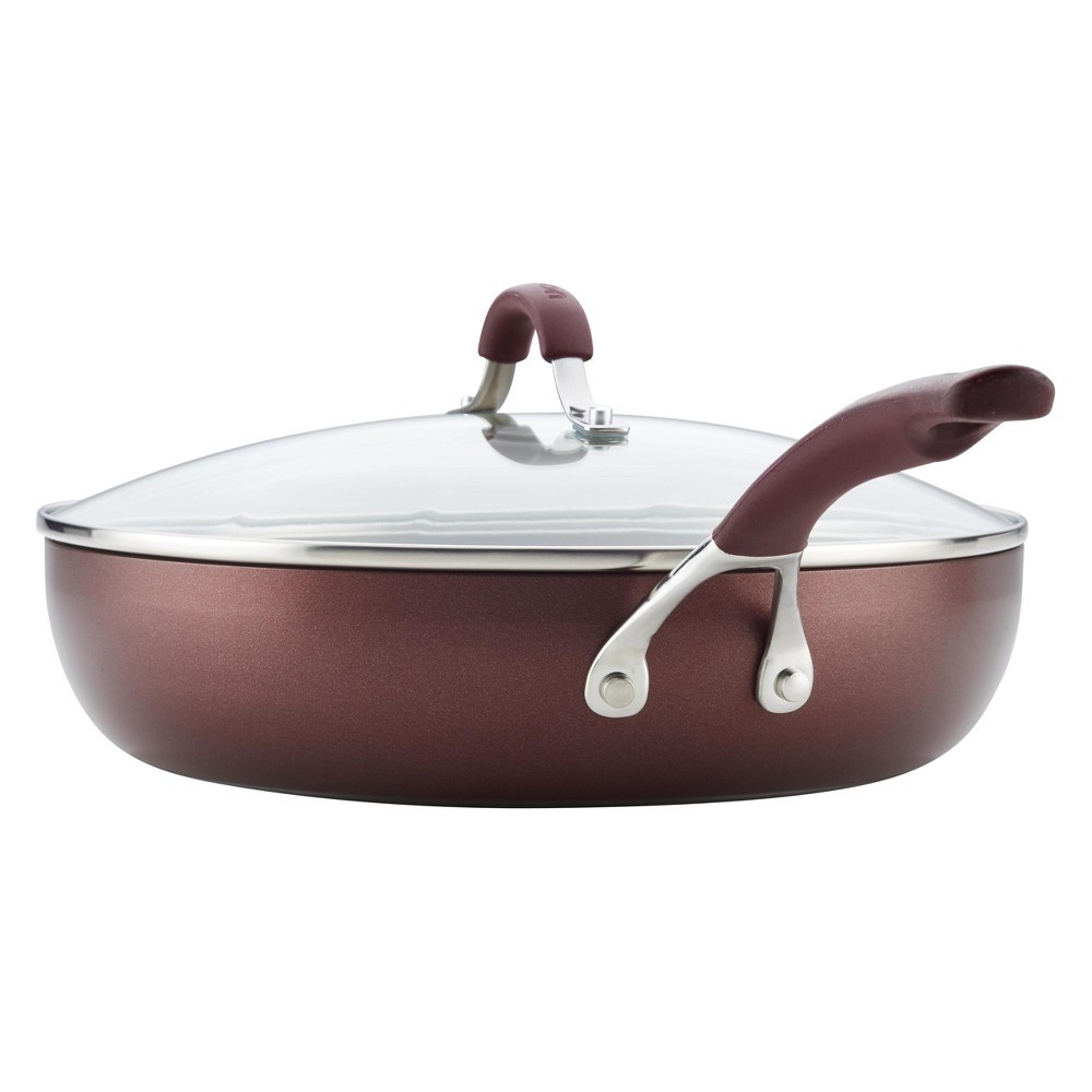 slide 4 of 4, Circulon Innovatum Hard-Anodized Nonstick Deep Skillet with Lid - Merlot, 12 in