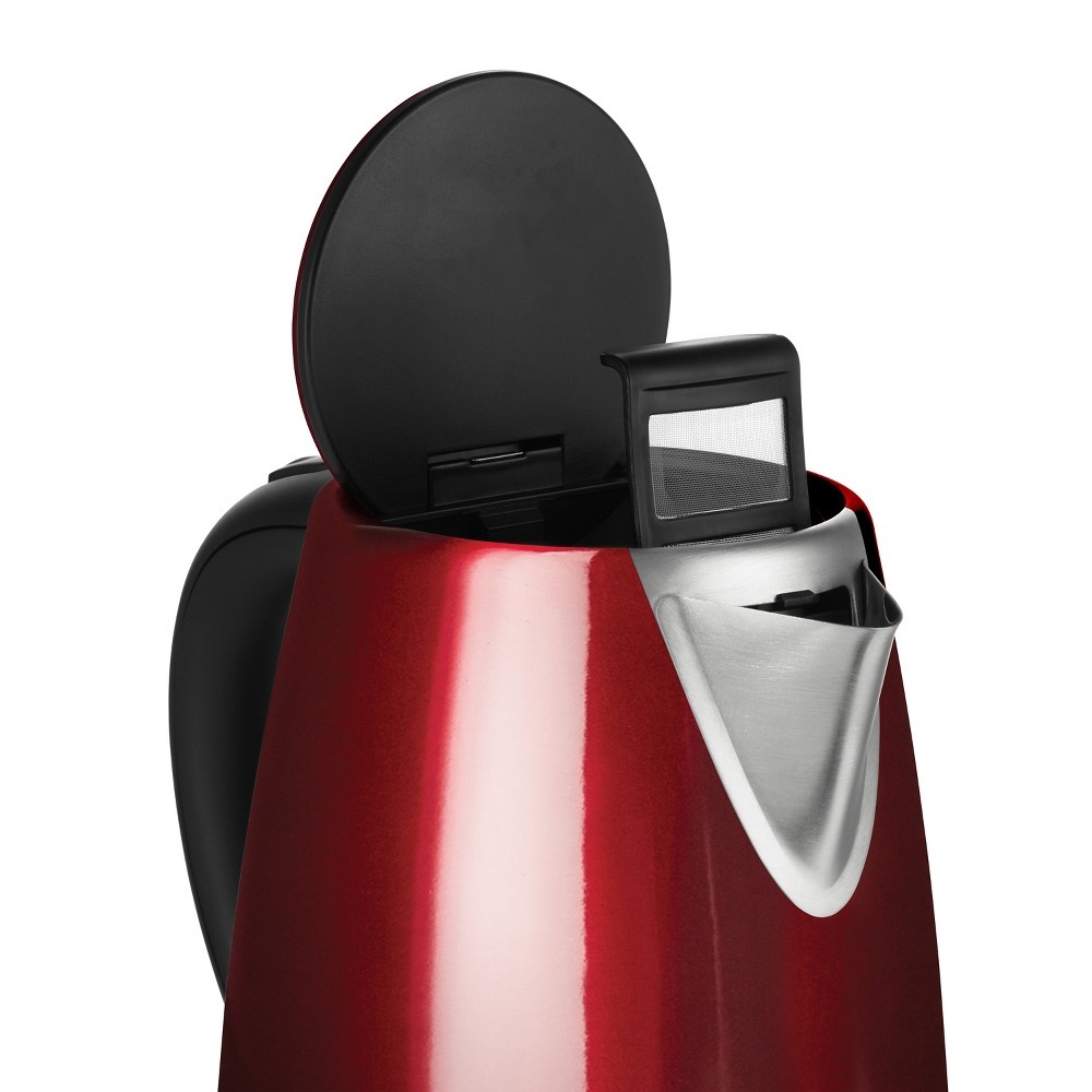 slide 5 of 5, Mr. Coffee Stainless Steel Electric Kettle, Red, 1 ct