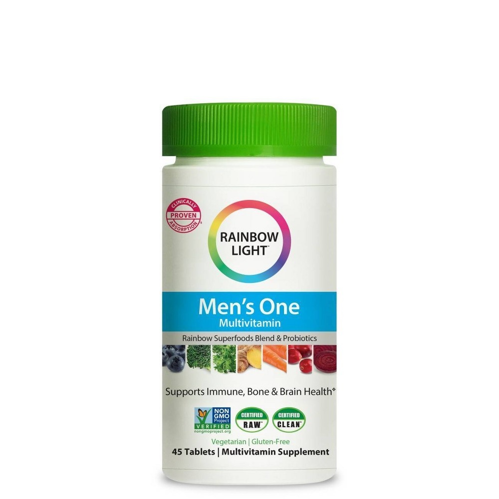 slide 2 of 9, Rainbow Light Men's One Multivitamin Tablets - 45ct, 45 ct