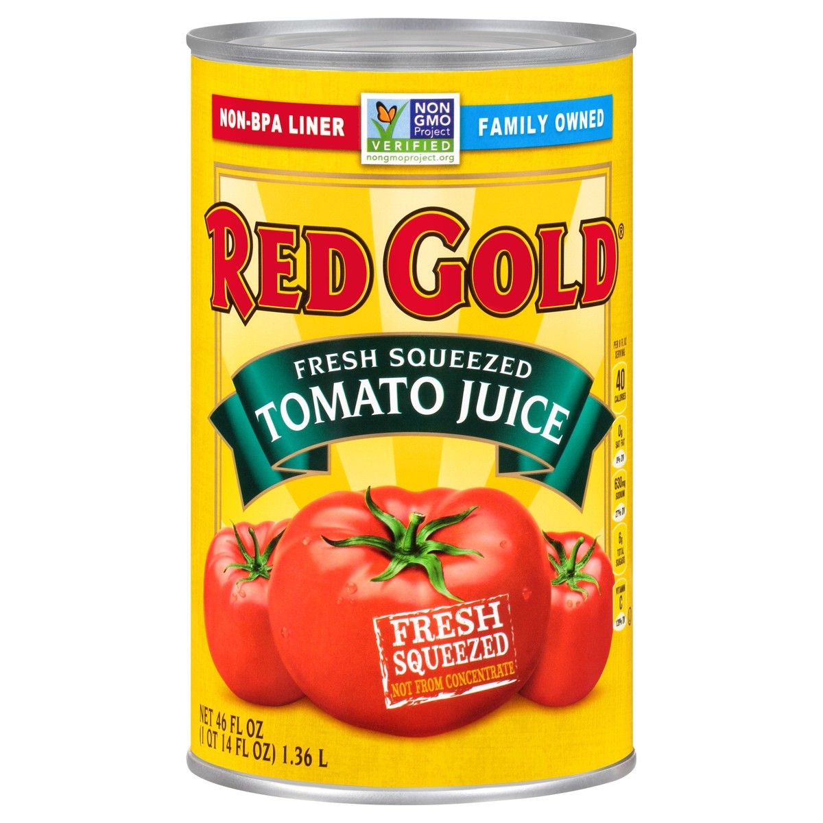 slide 1 of 7, Red Gold Fresh Squeezed Tomato Juice, 46 fl oz