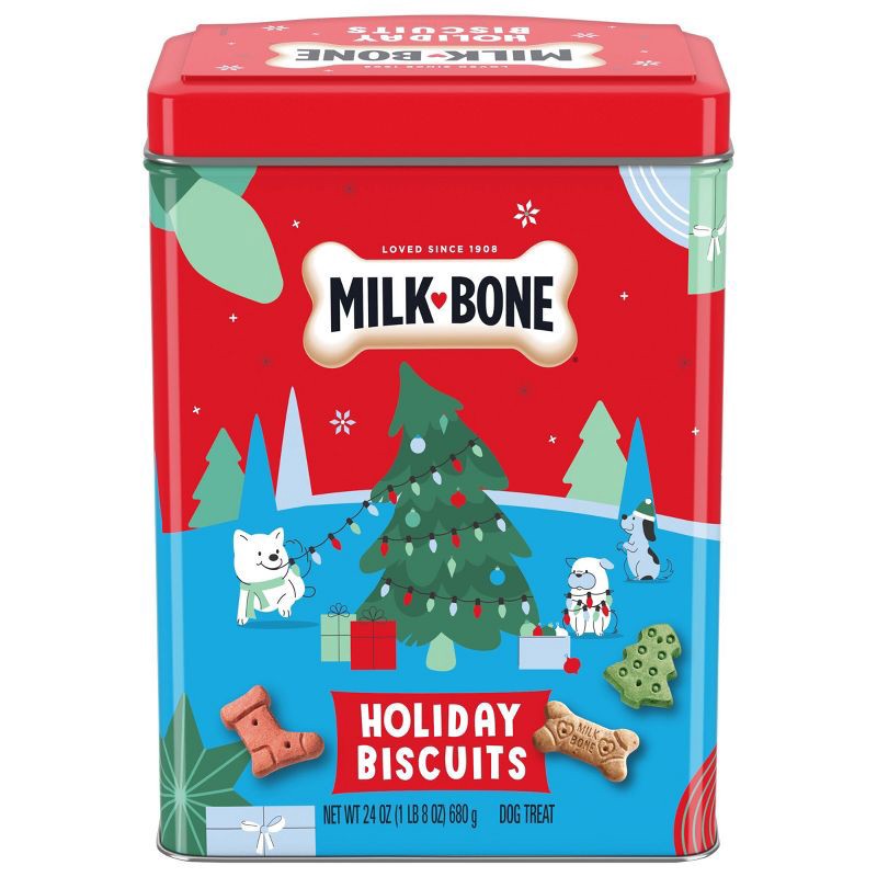 slide 8 of 11, Milk-Bone Christmas Biscuits Tin with Original Flavored Dog Treats - 24oz, 24 oz