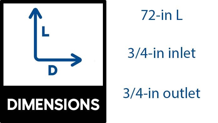 slide 2 of 6, EASTMAN 72-in 3/4 -in FHT Inlet x 3/4 -in FHT Outlet Braided stainless steel Steam dryer installation kit, 1 ct
