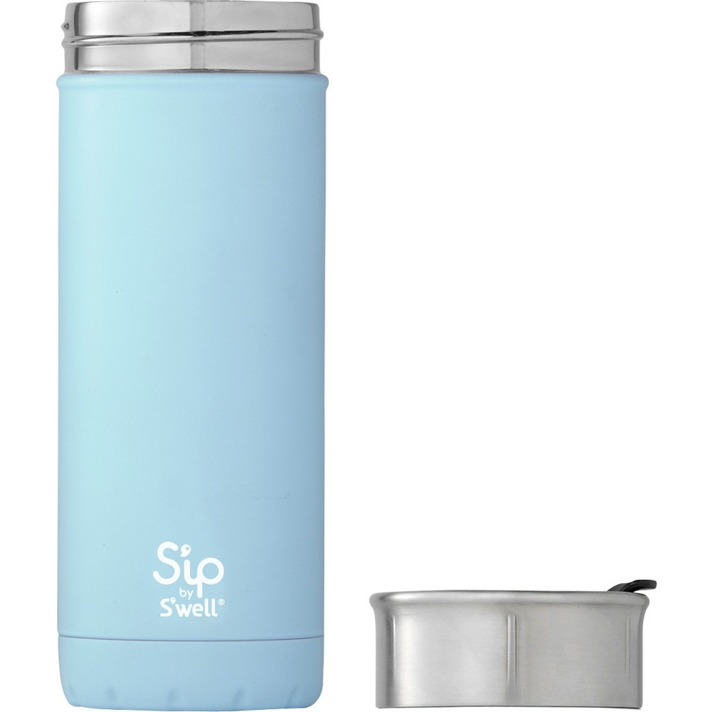 slide 2 of 3, S'ip by S'well Vacuum Insulated Stainless Steel Travel Mug Blue Bird, 16 oz