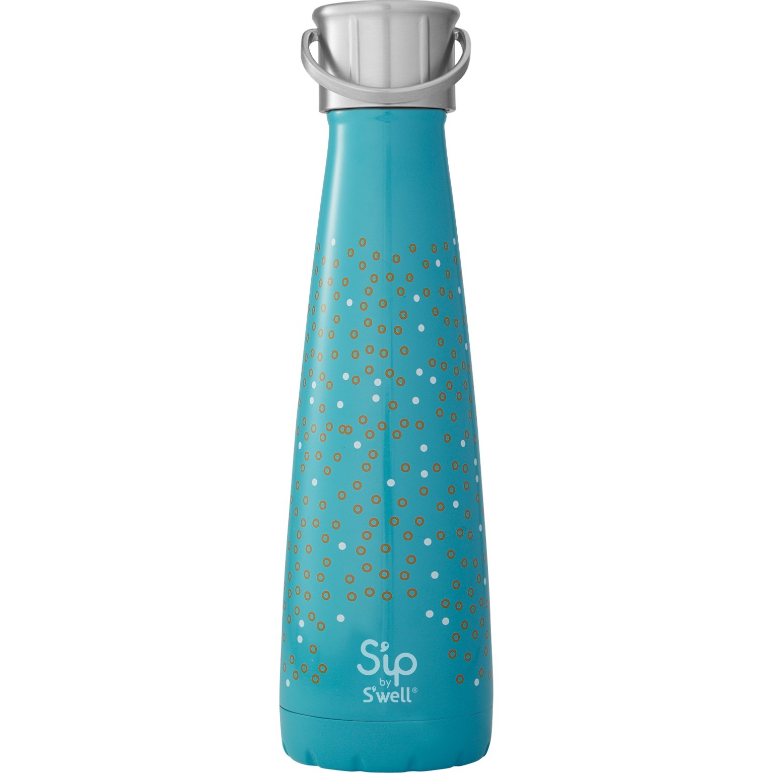slide 1 of 3, S'Ip by S'Well Stainless Steel Water Bottle Bubble Up Turqs Blue, 15 oz