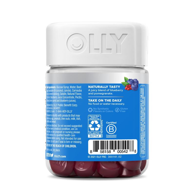 slide 7 of 8, OLLY Glowing Skin Collagen Chewable Gummies - Berry - 50ct, 50 ct