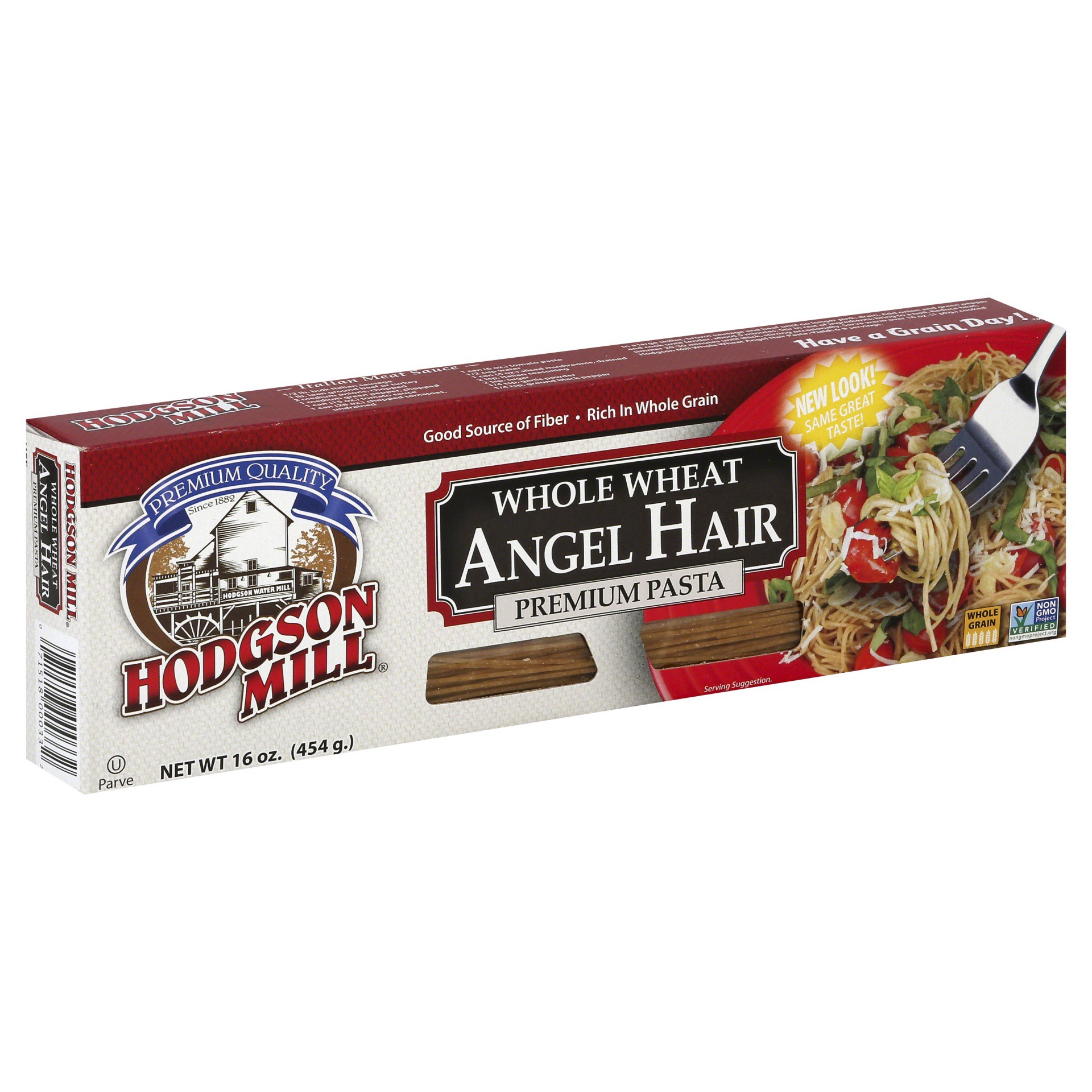 slide 1 of 3, Hodgson Mill Whole Wheat Angel Hair Pasta, 16 oz