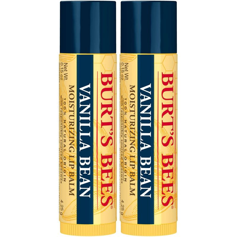 slide 2 of 20, Burt's Bees Lip Balm - Vanilla Bean - 2pk/0.30oz, 2 ct, 0.30 oz
