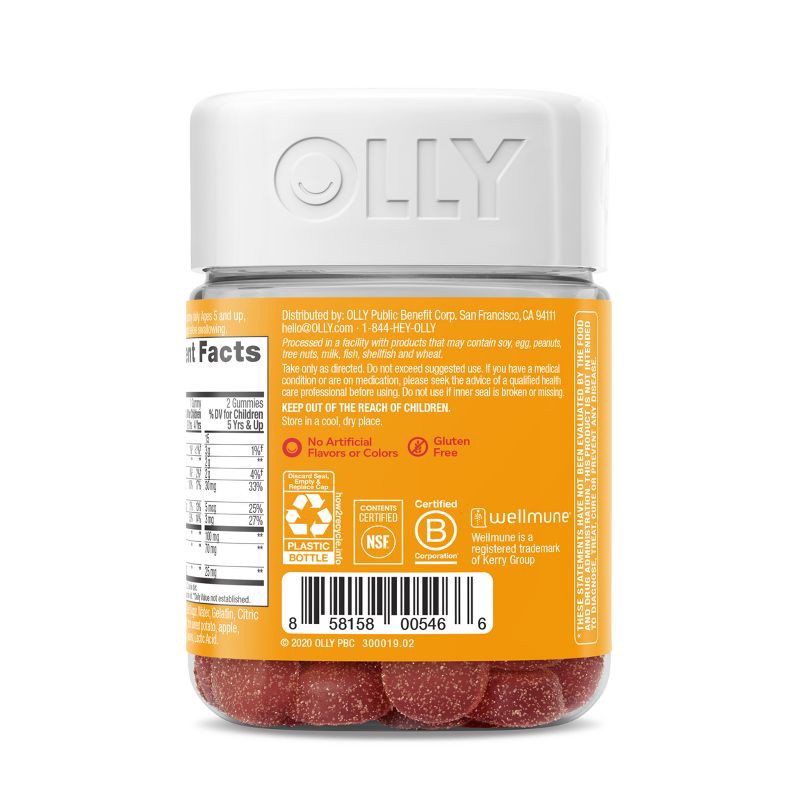 slide 6 of 7, OLLY Kids Immunity Elderberry Gummies - Cherry Berry - 50ct, 50 ct