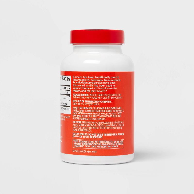 slide 4 of 5, Turmeric 500mg Supplement Capsules - 150ct - up&up™, 150 ct; 500 mg