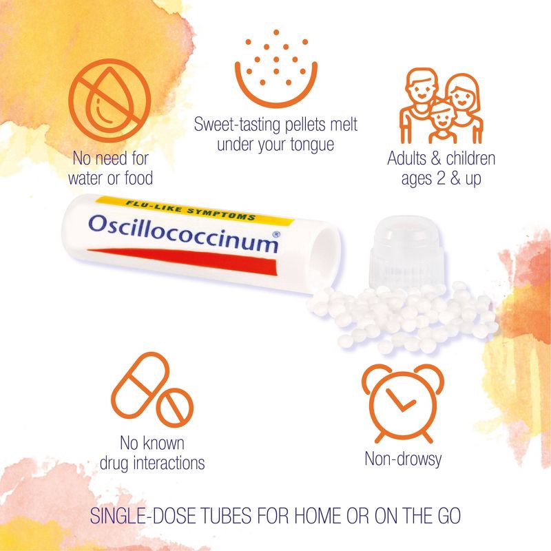 slide 8 of 8, Boiron Oscillococcinum Flu-Like Symptoms, Body Aches, Headache, Fever, Chills and Fatigue 30 Doses Treatment - 30ct, 30 ct