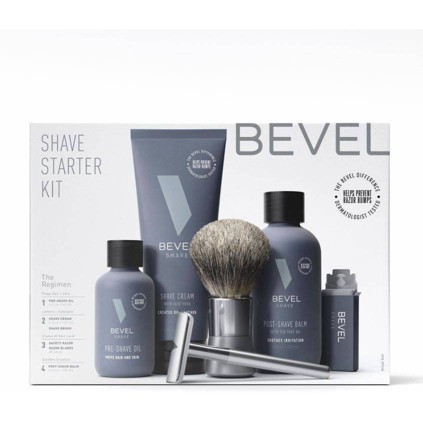 slide 1 of 11, BEVEL Men's Shave Kit - Safety Razor, Shave Brush, Shave Cream, Pre Shave Oil, Post Shave Balm and 40 Blades - 6ct, 6 ct