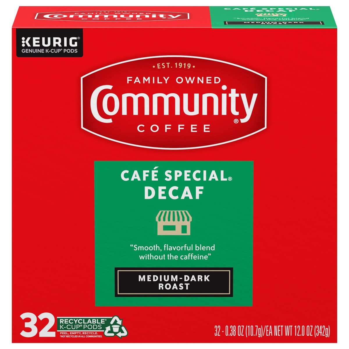 slide 8 of 11, Community Coffee Cafe Special Decaf, 32 ct