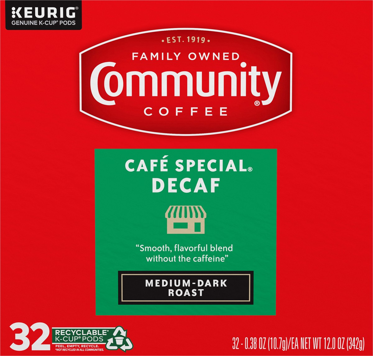 slide 6 of 11, Community Coffee Cafe Special Decaf, 32 ct