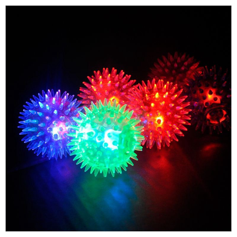 slide 2 of 4, 6ct Light-Up Spiky Ball - Spritz™, 6 ct