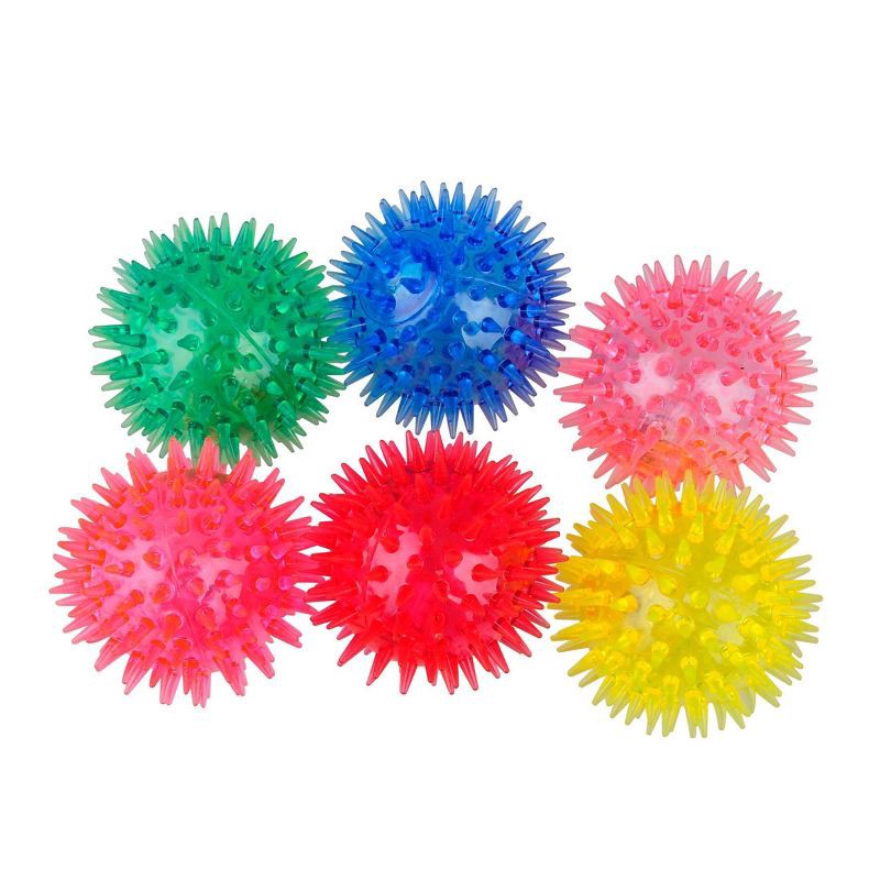 slide 1 of 4, 6ct Light-Up Spiky Ball - Spritz™, 6 ct