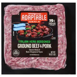 Adaptable Meals Italian Herb Seasoned Ground Beef and Pork 16 oz