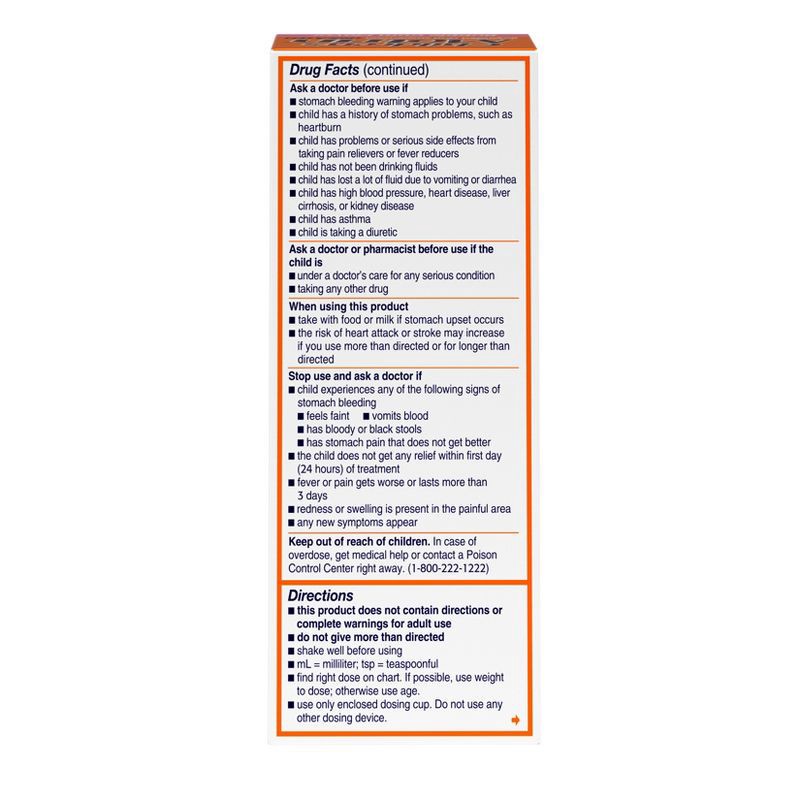 slide 6 of 8, Children's Motrin Pain Reliever/Fever Reducer Liquid - Ibuprofen (NSAID) - Bubble Gum - 4 fl oz, 4 fl oz