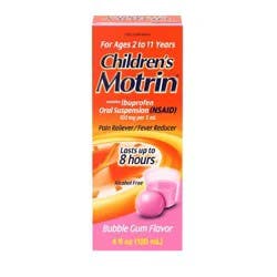Children's Motrin Pain Reliever/Fever Reducer Liquid - Ibuprofen (NSAID) - Bubble Gum - 4 fl oz