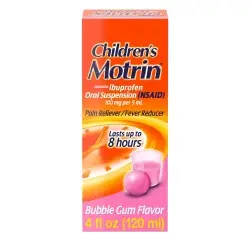 Children's Motrin Pain Reliever/Fever Reducer Liquid - Ibuprofen (NSAID) - Bubble Gum - 4 fl oz