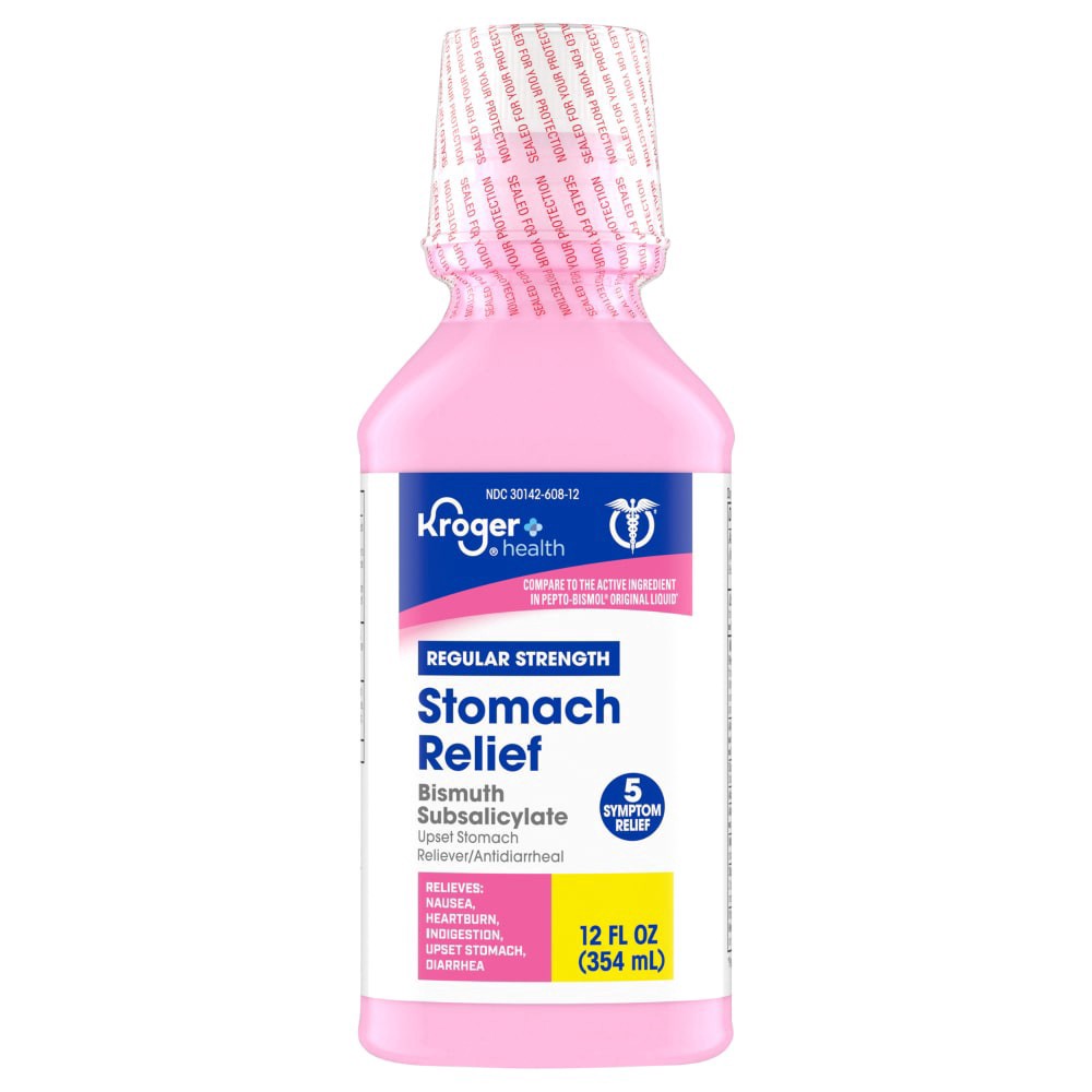 slide 1 of 1, Kroger® Health Regular Strength Stomach Relief, 12 fl oz