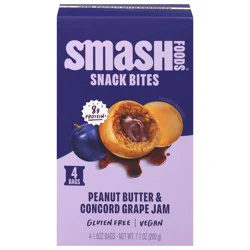 Smash Foods Snack Bites Peanut Butter & Concord Grape